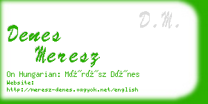 denes meresz business card